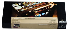 Rembrandt Set de pinturas al óleo Professional en caja de madera (12 x 40 ml + 1 x 60 ml + accesorios)